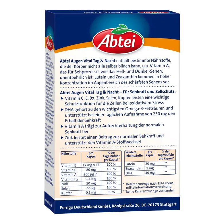 Abtei Augen Vital Tag & Nacht Kapseln, 30 St