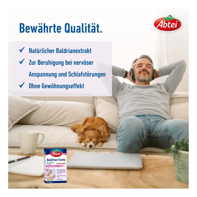 Abtei Baldrian Forte Überzogene Tabletten, 30 St