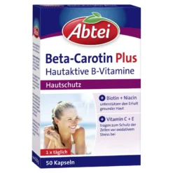 Abtei Beta-Carotin Plus Hautaktive B-Vitamine Kapseln, 50 St