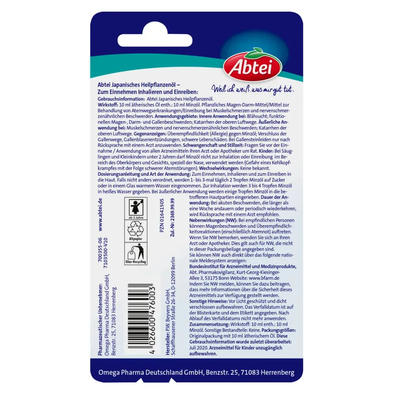 Abtei Japanisches Heilpflanzenöl, 10 ml
