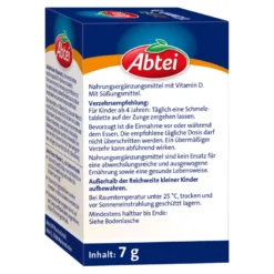 Abtei Kinder Vitamin D3 Schmelztabletten, 50 St
