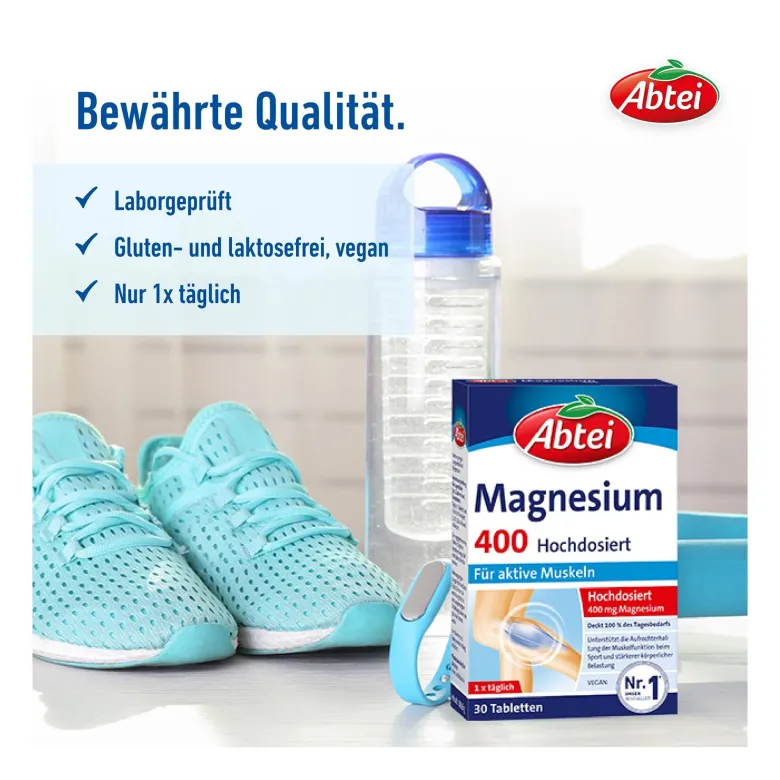 Abtei Magnesium 400 hochdosierte Tabletten, 30 St
