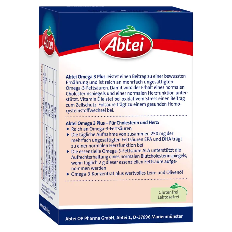 Abtei Omega 3 Plus Kapseln, 60 St