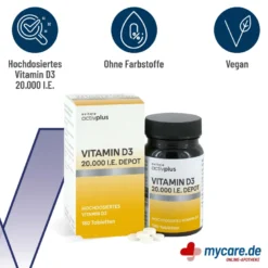 Activplus Vitamin D3 20.000 I.E. Depot Tabletten, 180 St