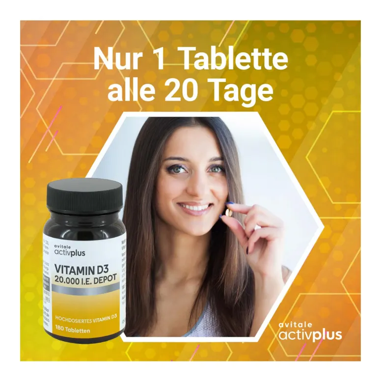 Activplus Vitamin D3 20.000 I.E. Depot Tabletten, 180 St