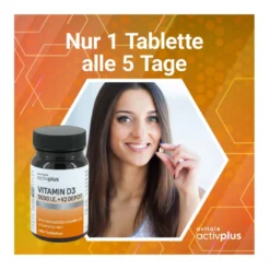 Activplus Vitamin D3 5000 I.E.+K2 Depot Tabletten, 180 St