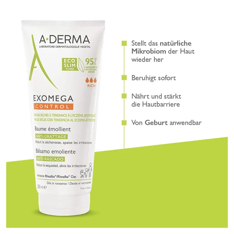 A-Derma Exomega Control Balsam rückfettend, 200 ml