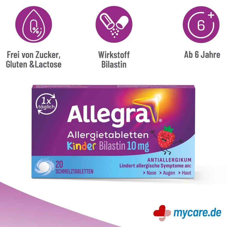 Allegra Allergietabletten Kinder 10 mg Schmelztabletten, 20 St