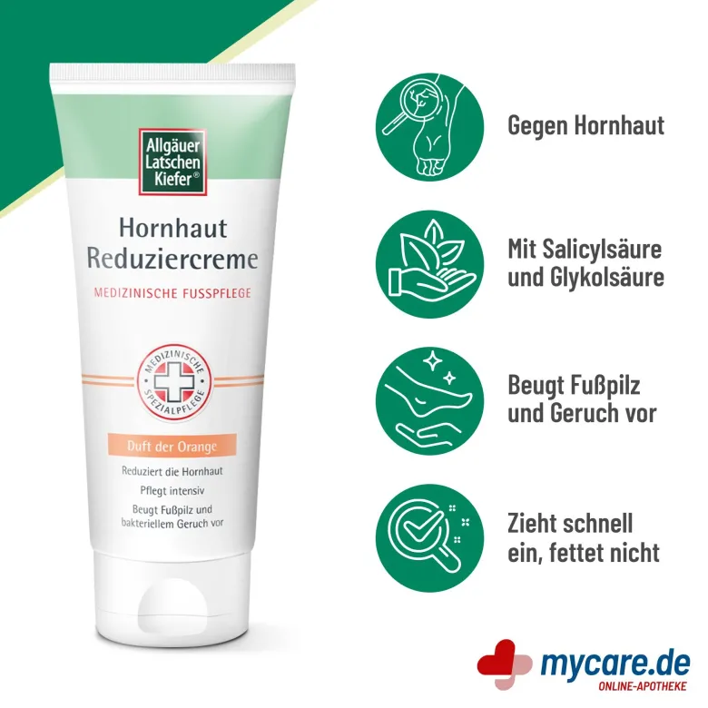 Allgäuer Latschenkiefer Hornhaut Reduziercreme Orange, 100 ml
