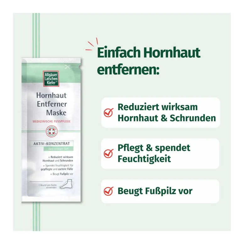 Allgäuer Latschenkiefer Hornhaut Entferner Maske Cremig, 1 P