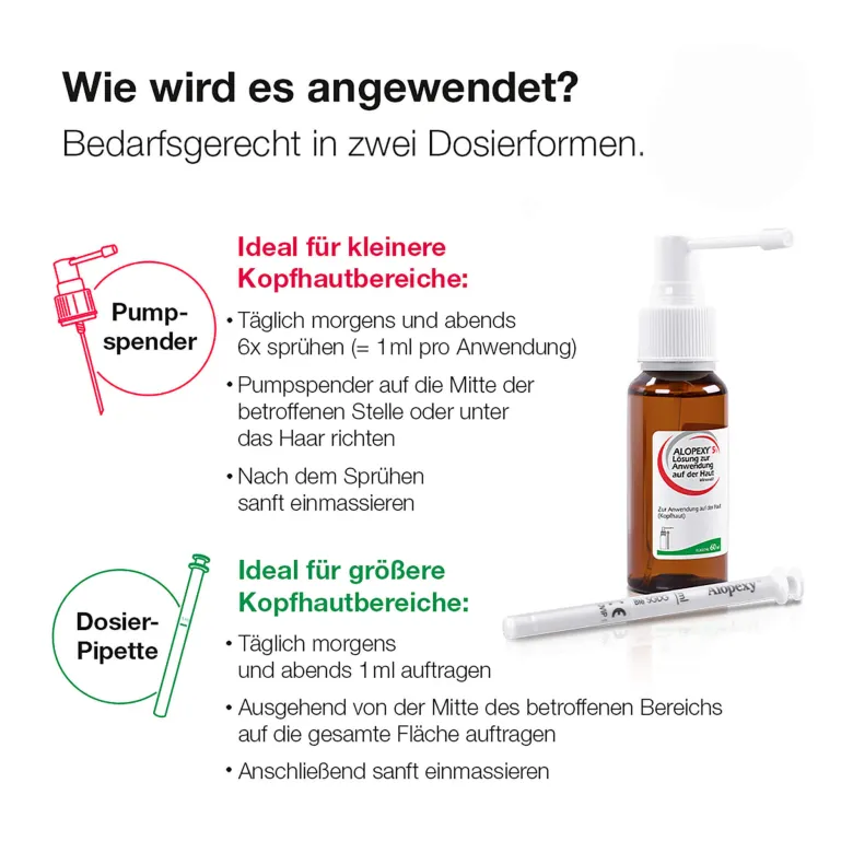 Alopexy 5% Lösung zur Anwendung auf der Haut mit Minoxidil, 3X60 ml