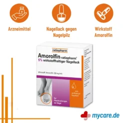 Amorolfin ratiopharm 5% bei Nagelpilz, 5 ml