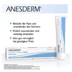Anesderm 25 mg/g + 25 mg/g Creme + 2 Pflaster, 5 g