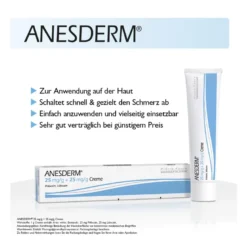 Anesderm 25 mg/g + 25 mg/g Creme + 10 Pflaster, 5X5 g