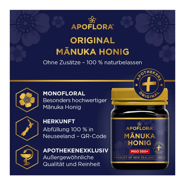 Apoflora Manuka Honig MGO 550+, 250 g