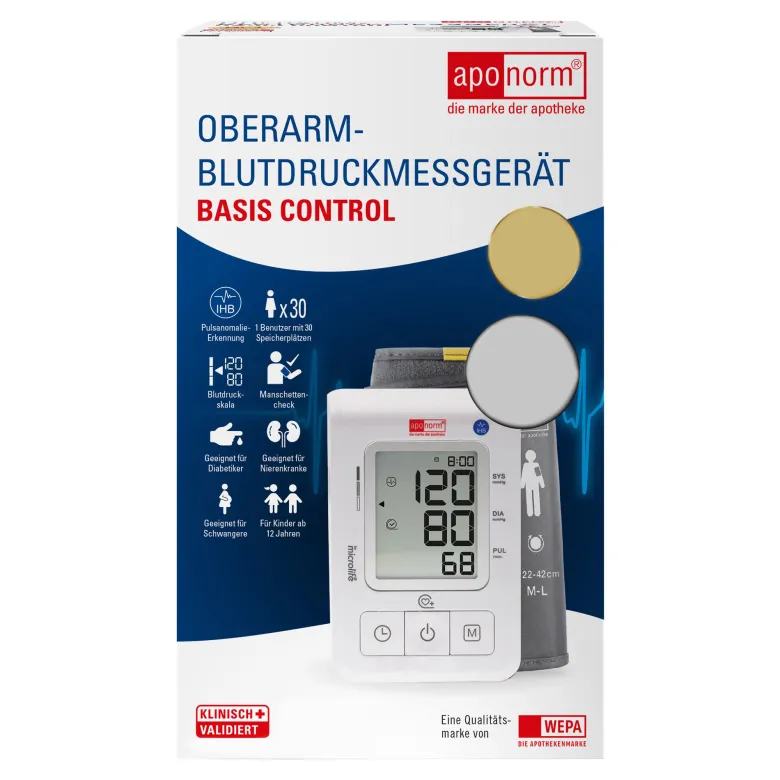 Aponorm Blutdruck Messgerät Basis Control Oberarm, 1 St