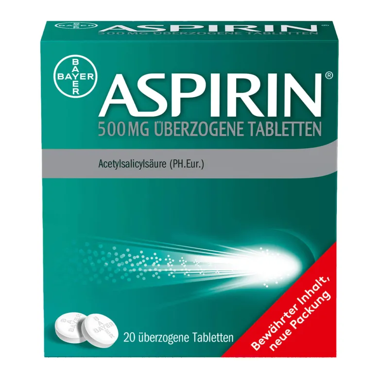 Aspirin 500 mg Überzogene Tabletten, 20 St