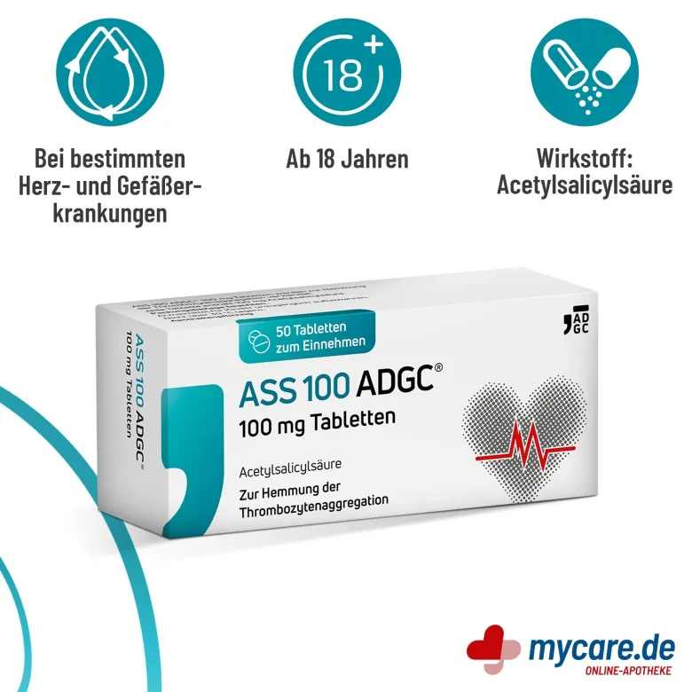 ASS 100 ADGC 100 mg Tabletten, 50 St