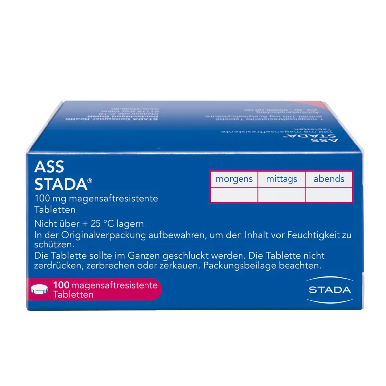 ASS Stada 100 mg Magensaftresistente Tabletten, 100 St