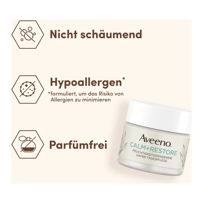 Aveeno Calm+Restore Feuchtigkeitsspendende Hafer Tagespflege, 50 ml