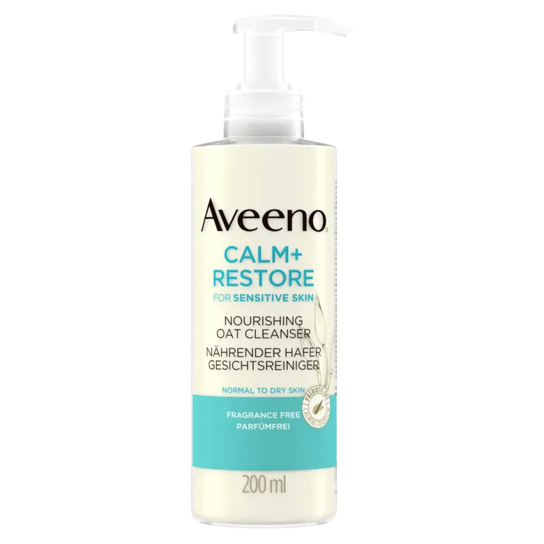 Aveeno Calm+Restore Nährender Hafer Gesichtsreiniger, 200 ml