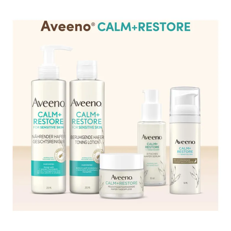 Aveeno Calm+Restore Nährender Hafer Gesichtsreiniger, 200 ml
