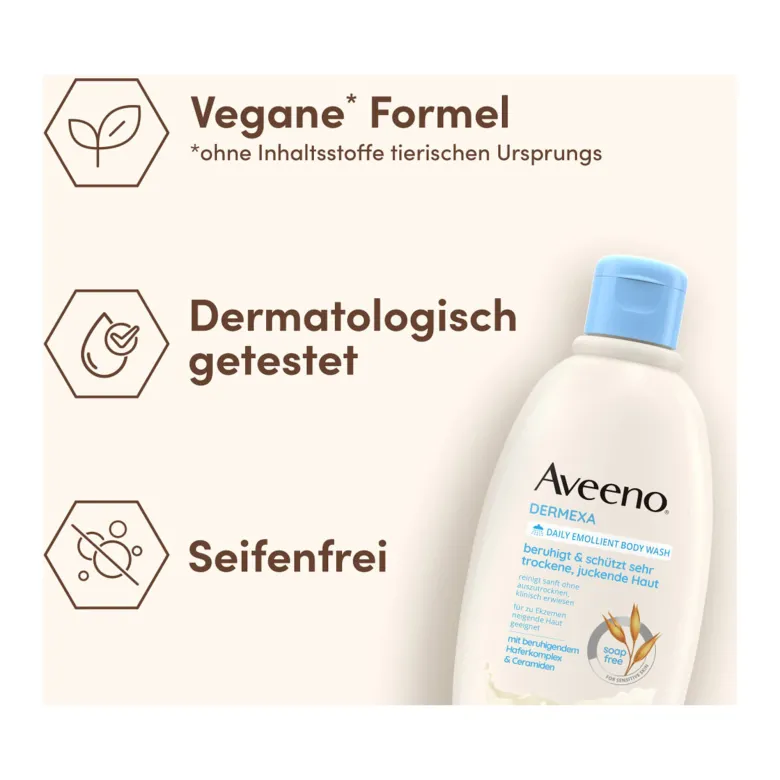 Aveeno Dermexa Emollientien Duschcreme, 300 ml