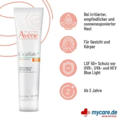 Avene Cicalfate+ Multi-Protect Repair-Creme SPF 50+, 40 ml