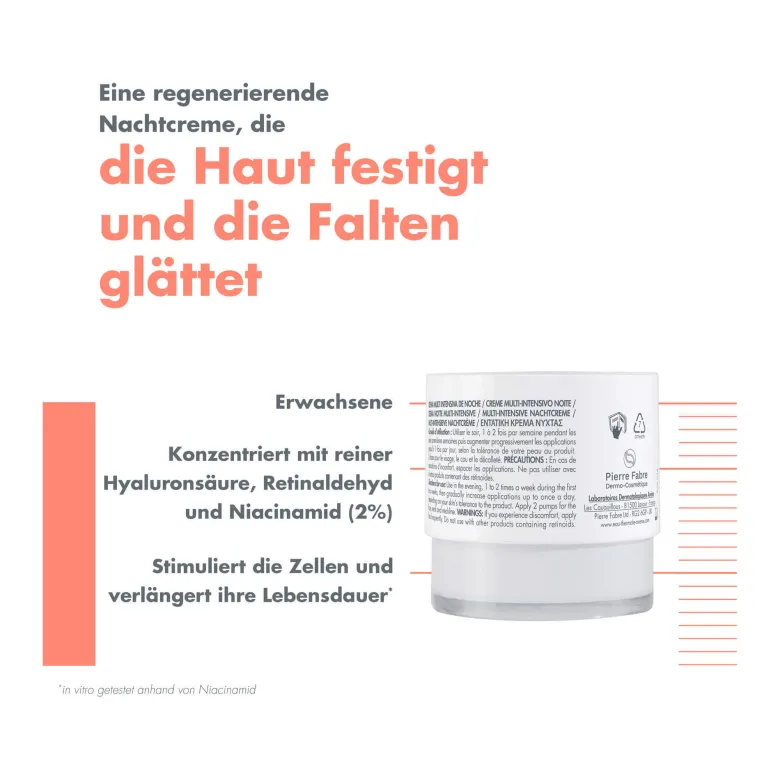 Avene Hyaluron Activ B3 Multi-Intensive Nachtcreme, 40 ml