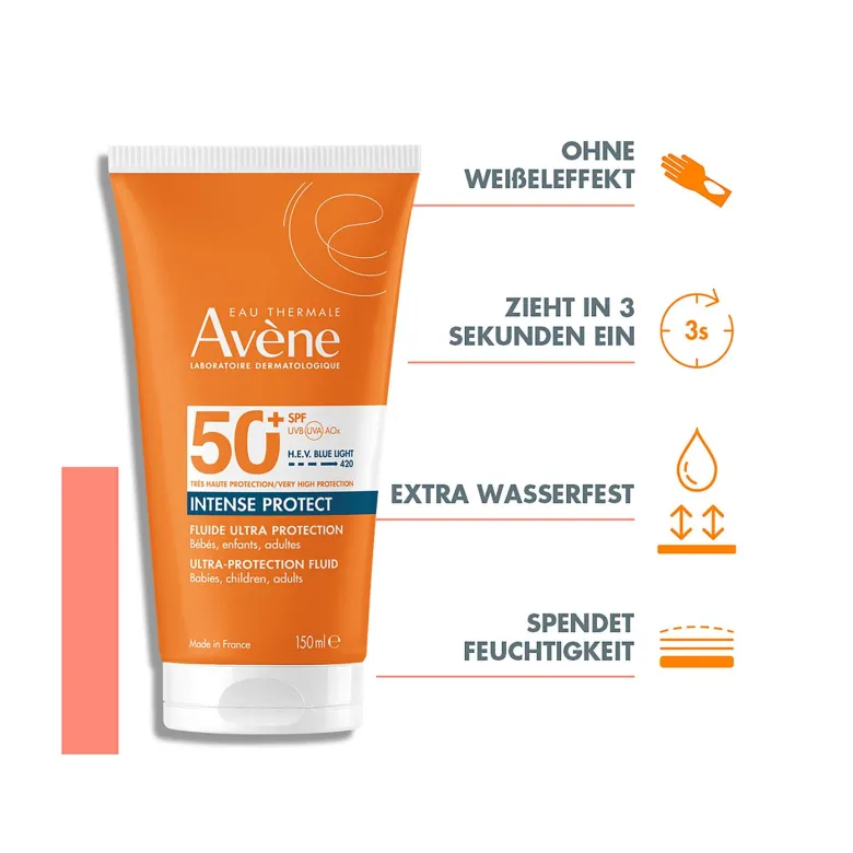 Avene Intense Protect Sonnenfluid SPF 50+, 150 ml