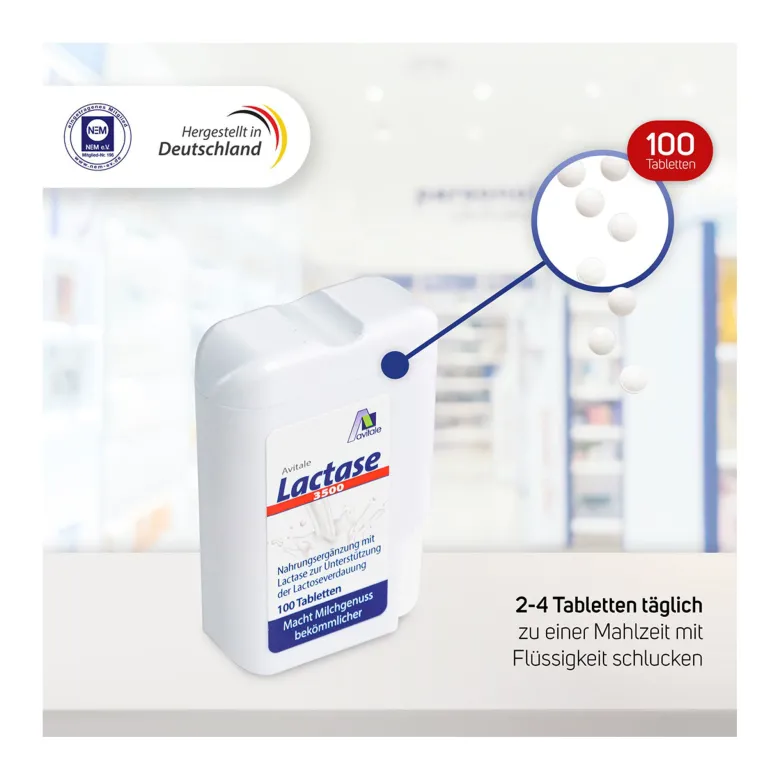 Avitale Lactase 3500 FCC, 100 St