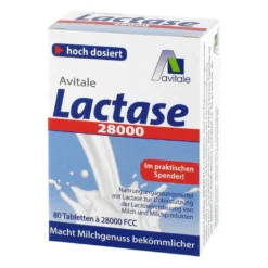 Avitale Lactase 28.000 FCC Tabletten im Spender, 80 St