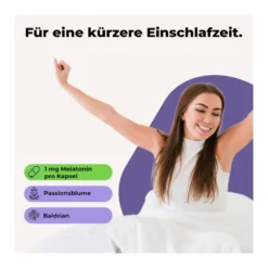 Avitale Melatonin+Passionsblume+Baldrian Kapseln, 60 St