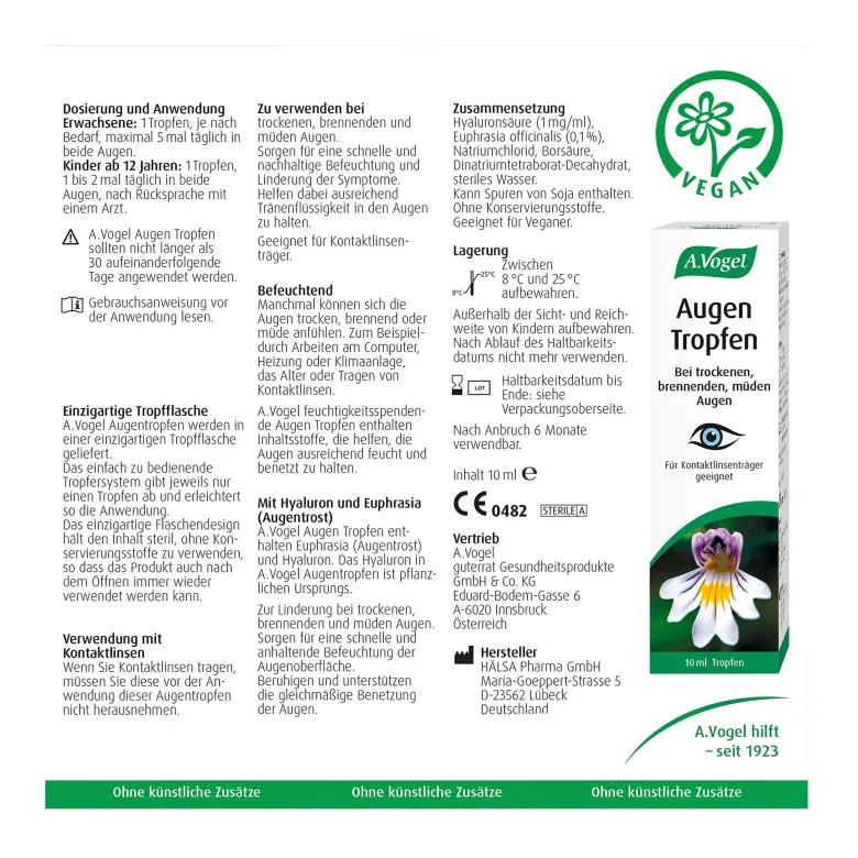 A.Vogel Augen Tropfen, 10 ml