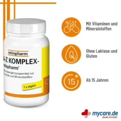A-Z Komplex ratiopharm - mit 23 Vitaminen & Mineralstoffen, 100 St
