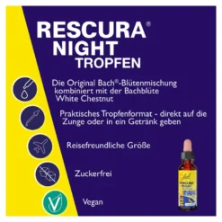 Bachblüten Original Rescura Night Tropfen mit Alkohol, 10 ml