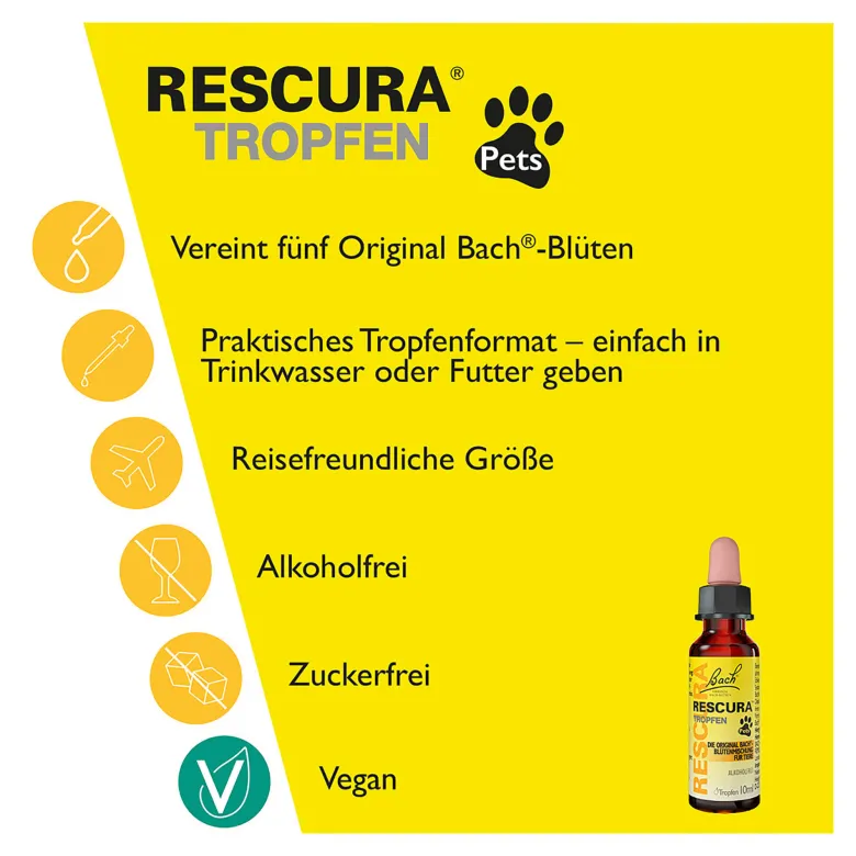 Bachblüten Original Rescura Pets Alkoholfrei, 10 ml