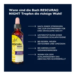 Bach Rescura Night Tropfen alkoholfrei, 20 ml