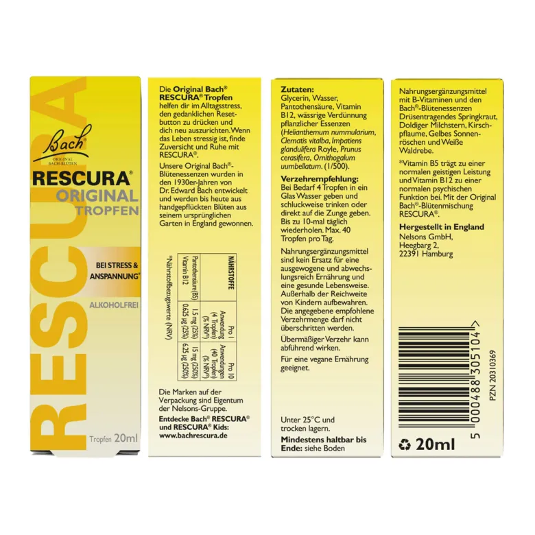 Bach Rescura Tropfen alkoholfrei, 20 ml