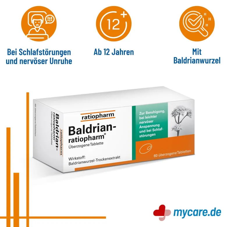 Baldrian ratiopharm überzogene Tabletten, 60 St