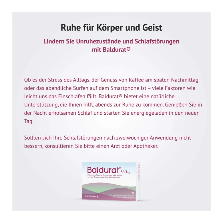 Baldurat bei Schlafstörungen, 50 St