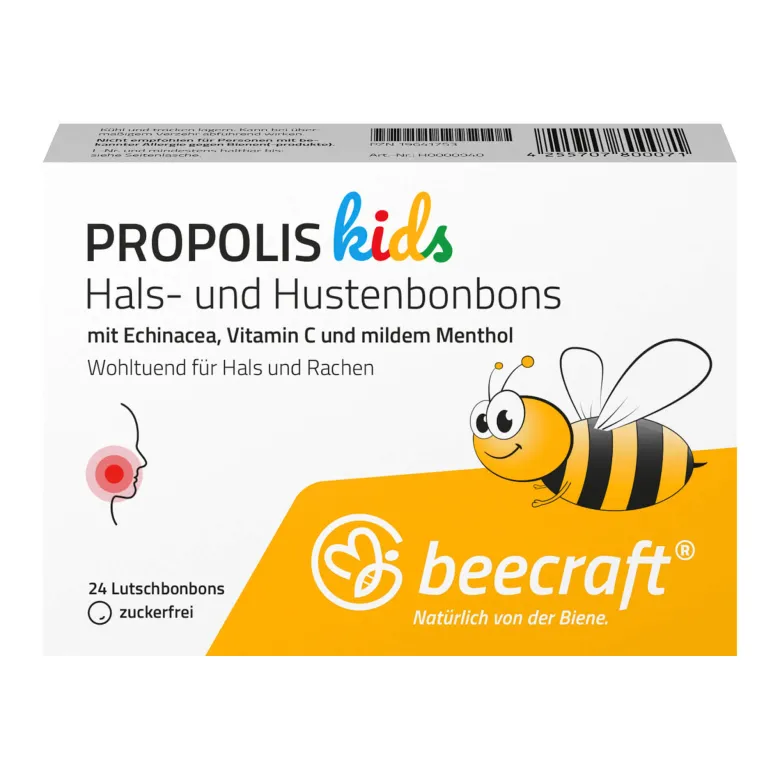 Beecraft Kids Propolis Hals- und Hustenbonbons, 24 St