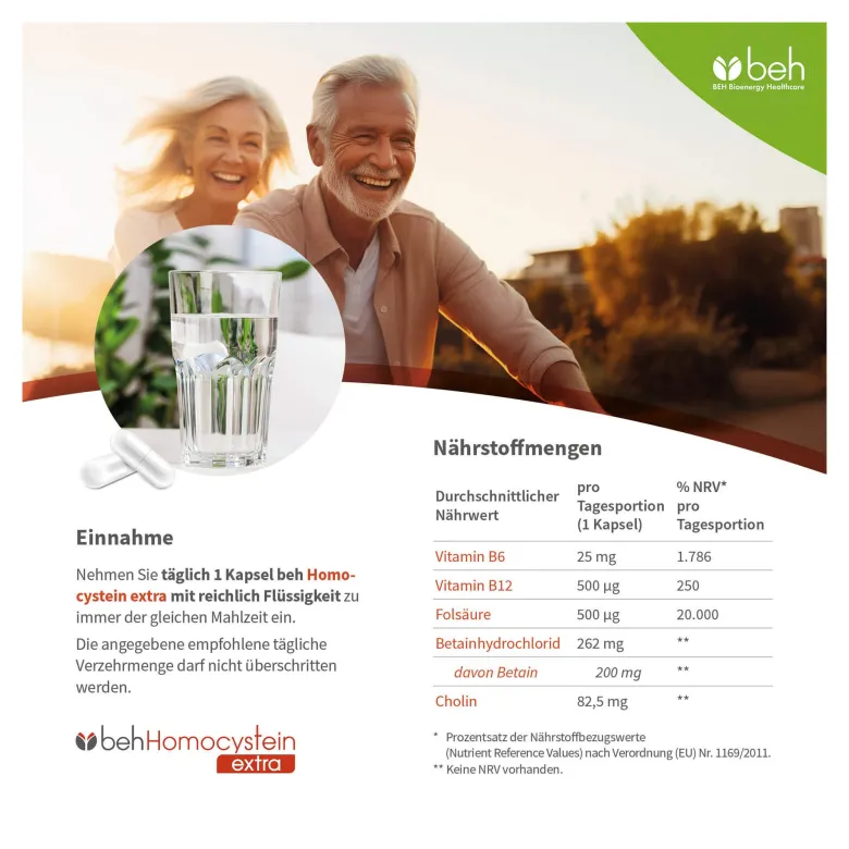 Beh Homocystein extra Kapseln, 90 St