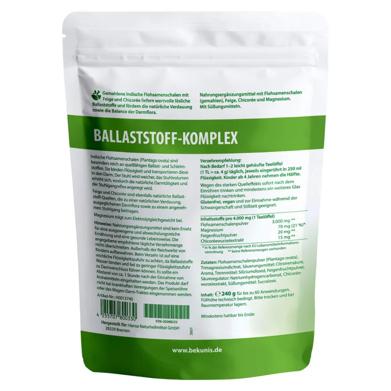 Bekunis Ballaststoff-Komplex plus, 240 g