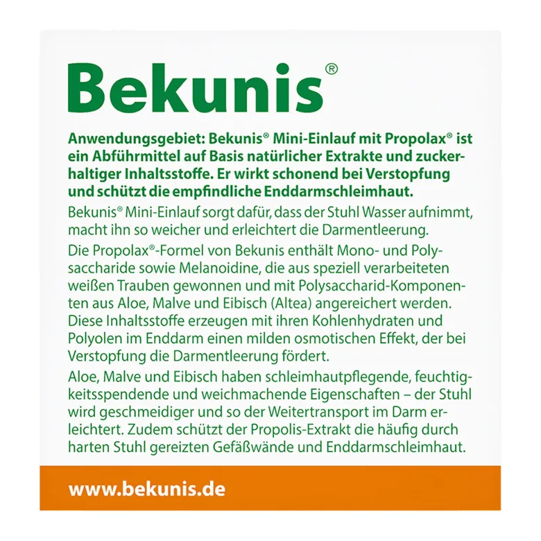 Bekunis Mini-Einlauf mit Propolax, 6 St