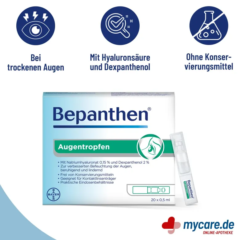 Bepanthen Augentropfen, 20X0.5 ml