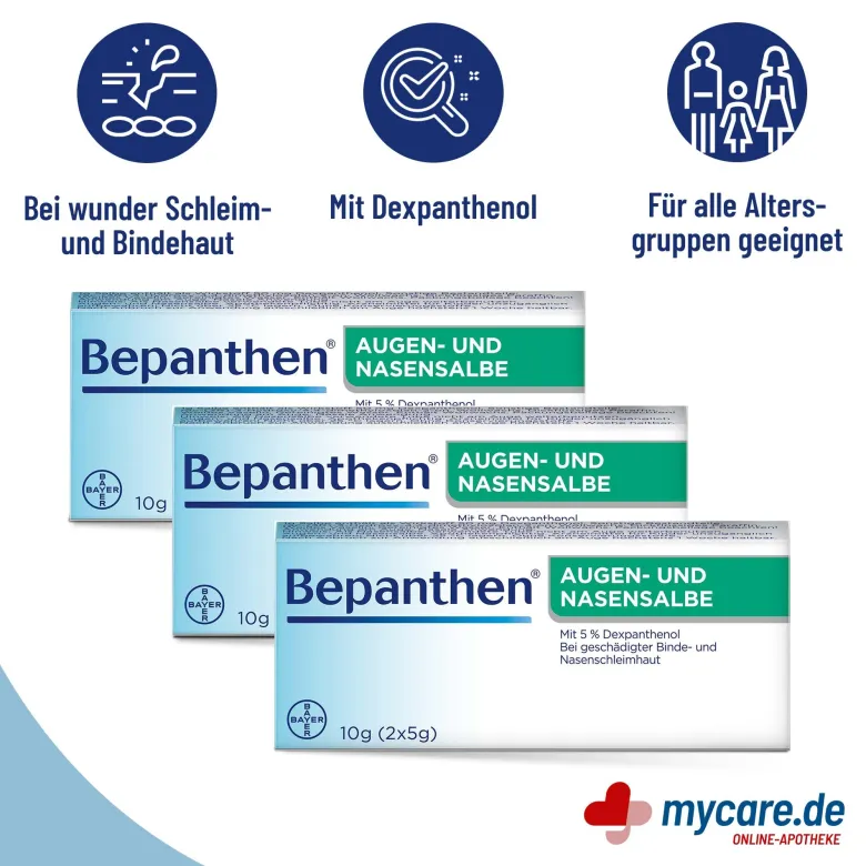 Bepanthen Augen- und Nasensalbe Dreierpack, 3x10 g