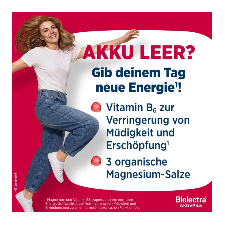 Biolectra AktivPlus Energie & Muskeln Weichgummis Erdbeere, 60 St