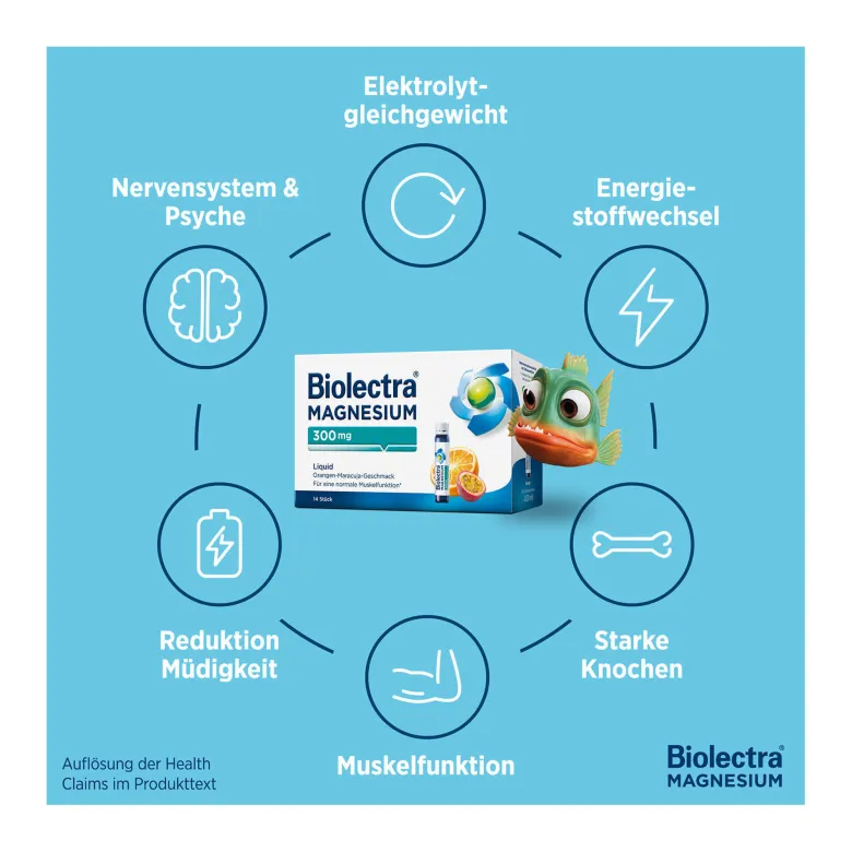 Biolectra Magnesium aktiv 300 mg Liquid, 28 St