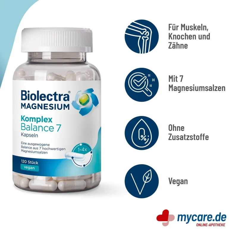 Biolectra Magnesium Komplex Balance 7 Kapseln, 120 St